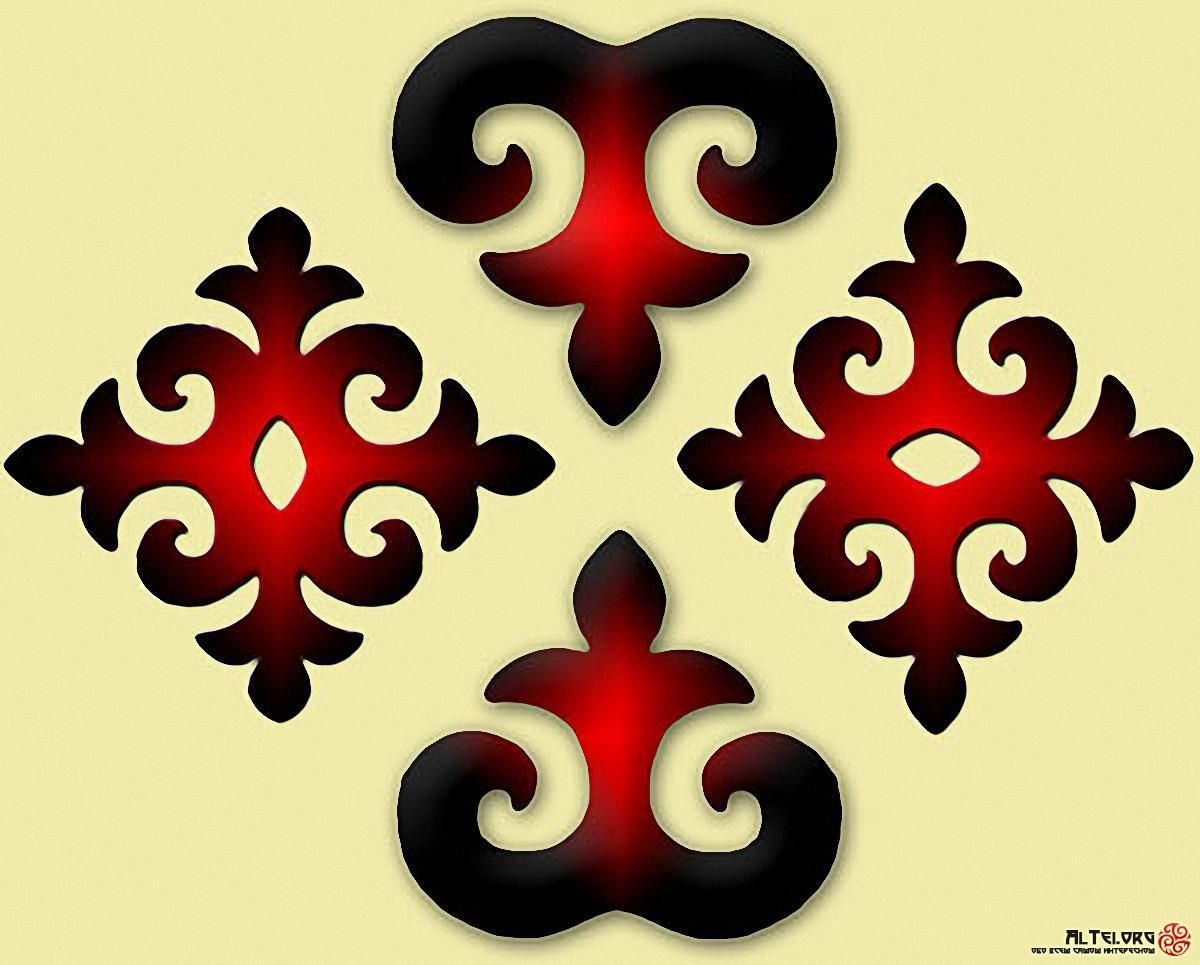 Казахский национальный орнамент Кошкар муйиз