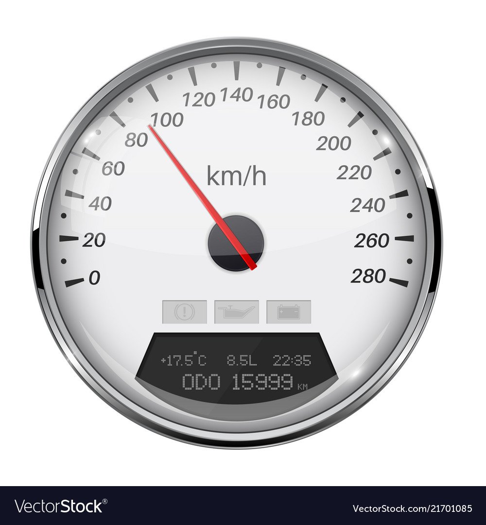 Спидометр белый