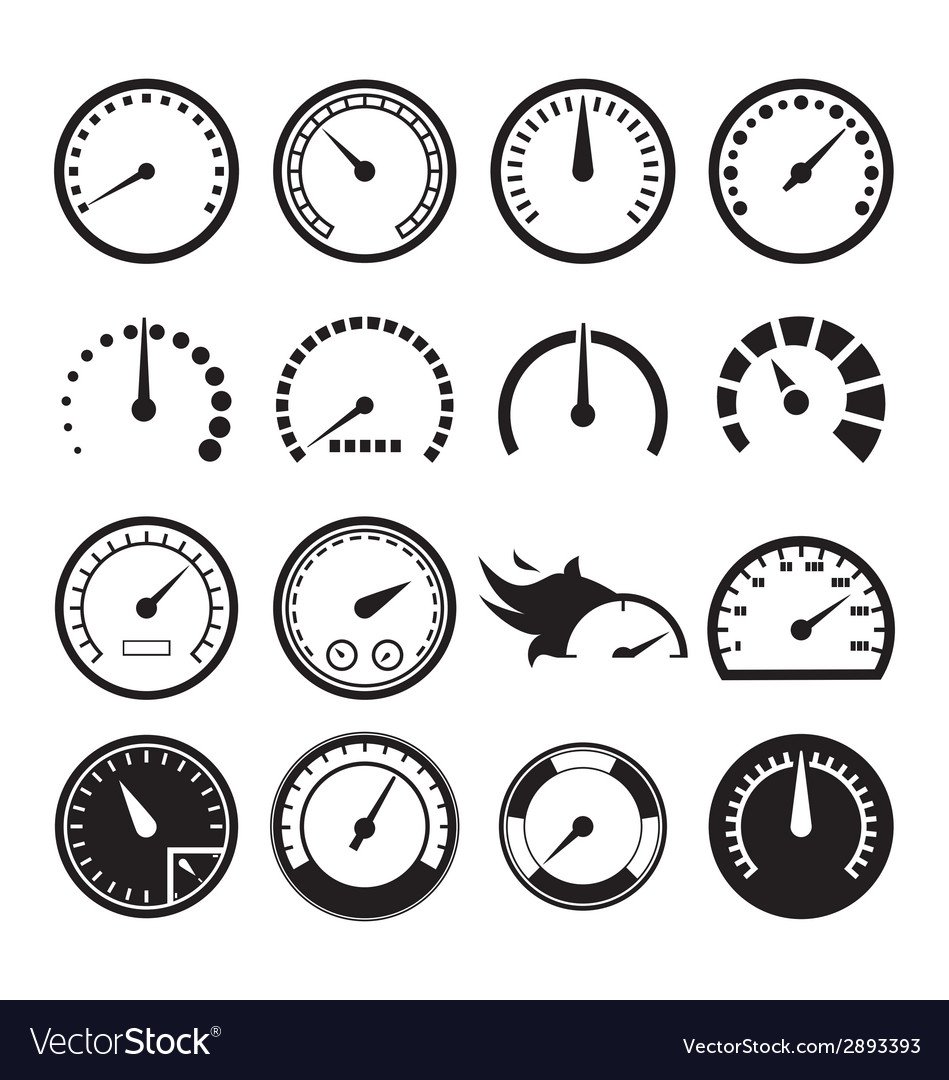 Спидометр автомобиля векторное изображение