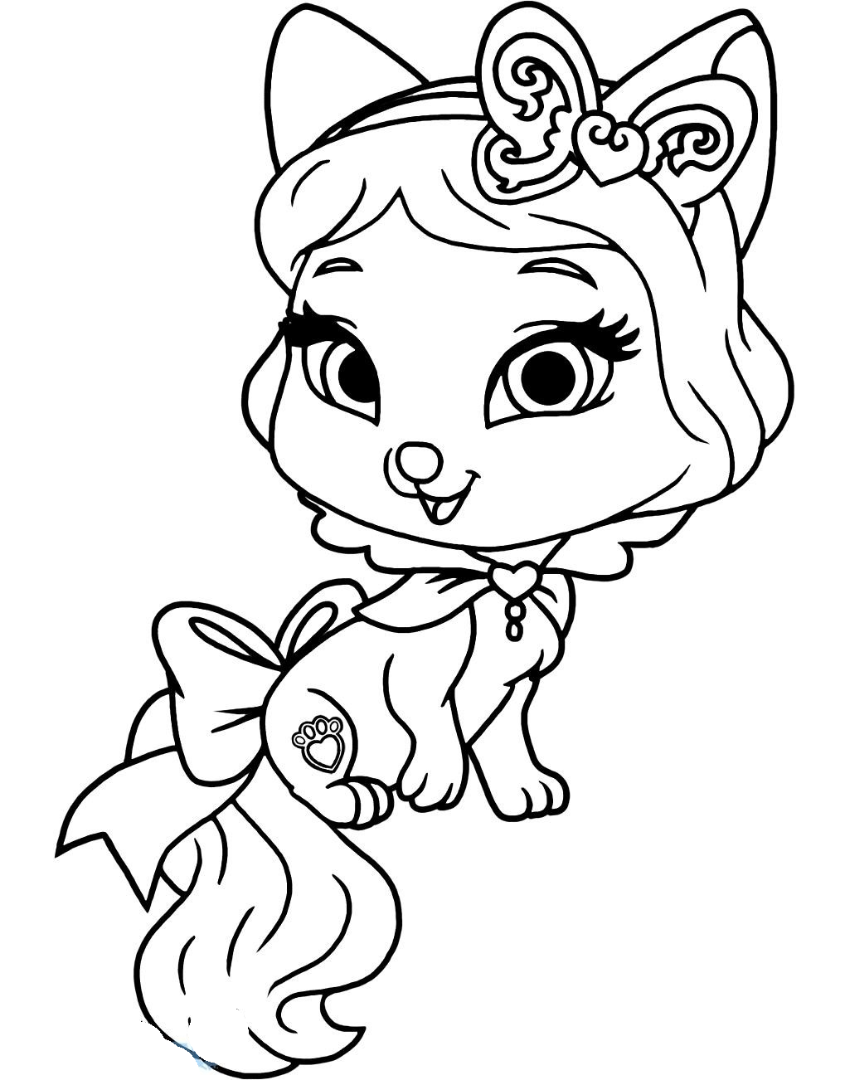 Раскраска кошечка