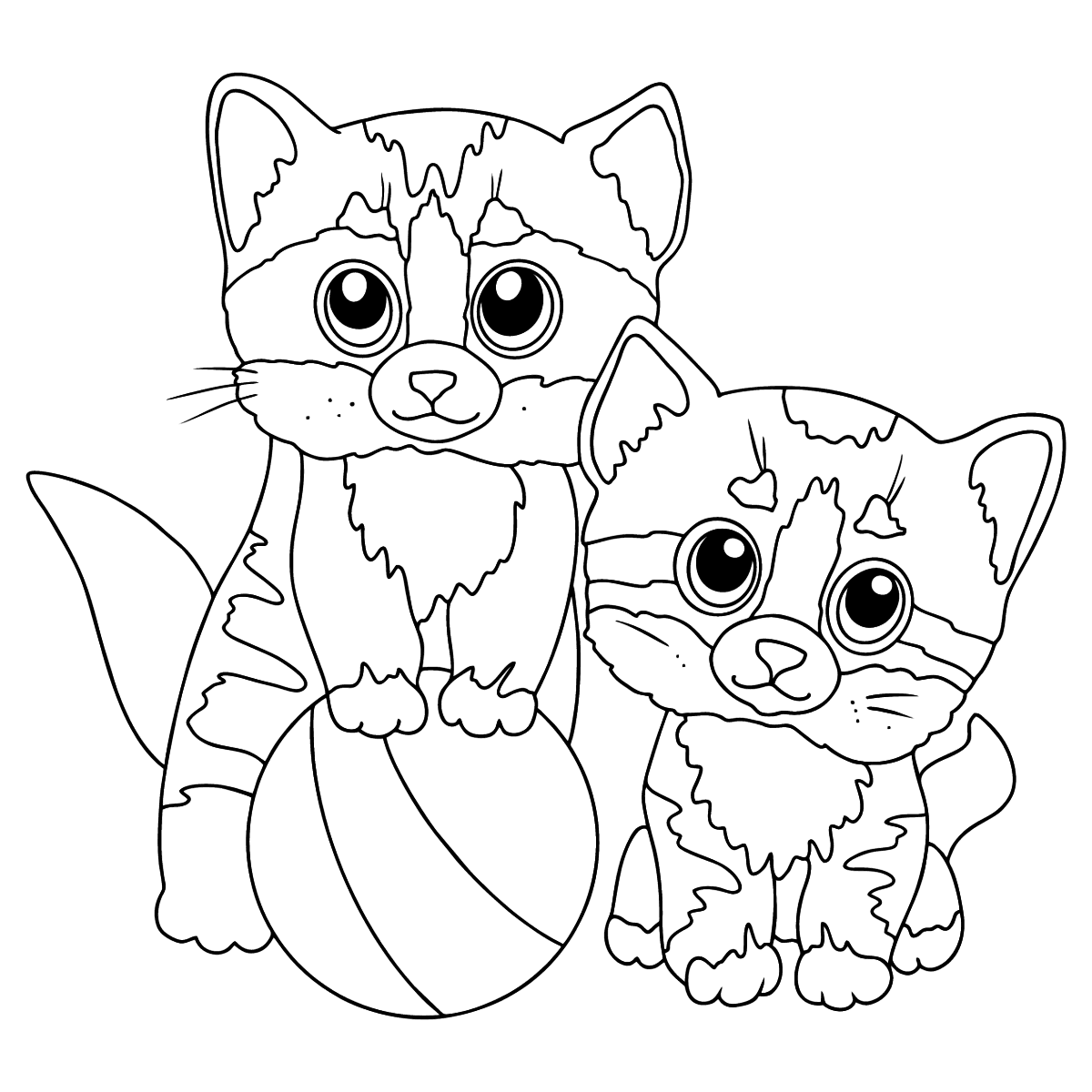 Раскраски коты