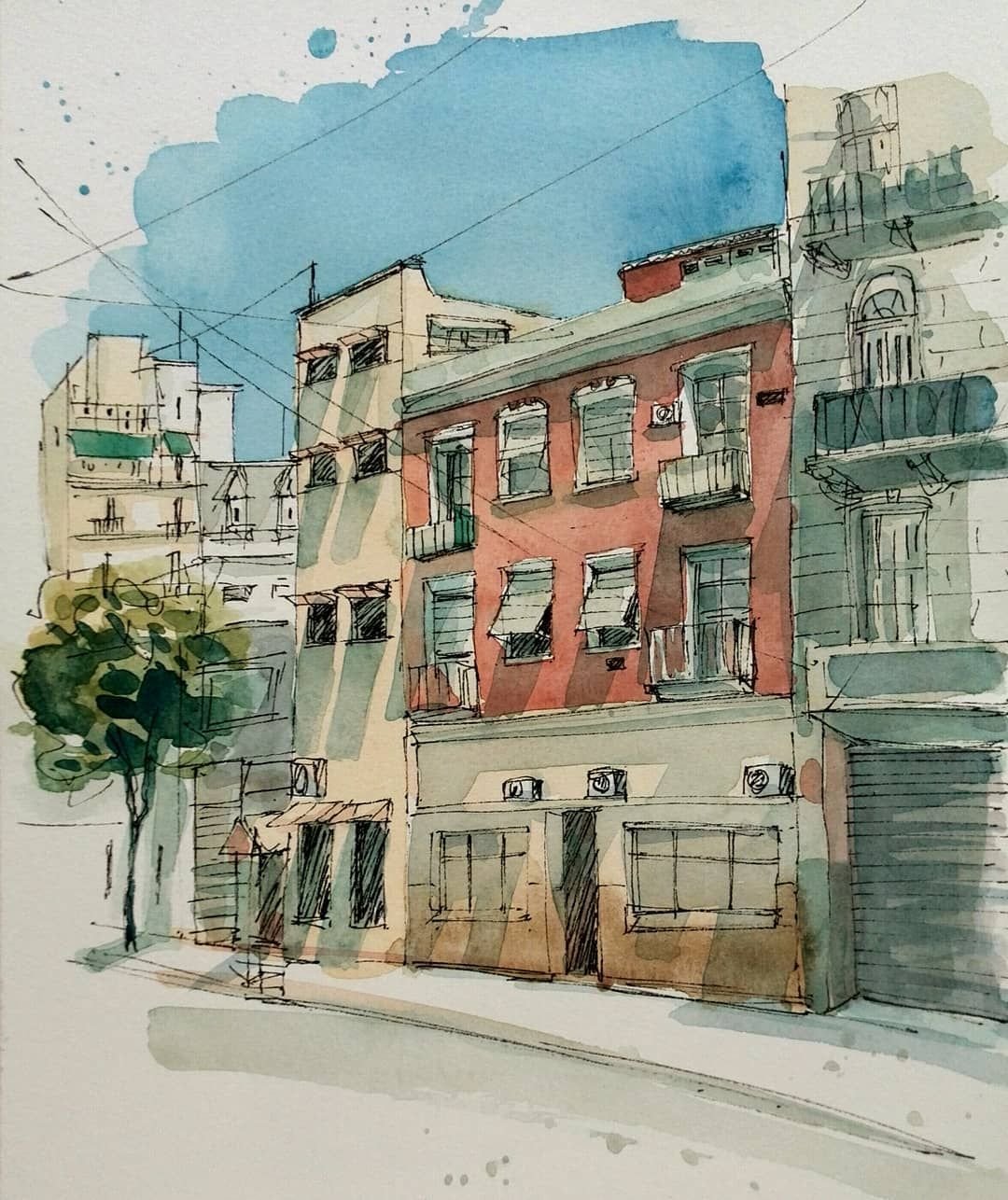 Зарисовки элементов городской среды