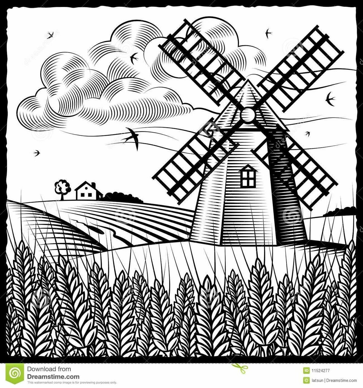 Старинная мельница