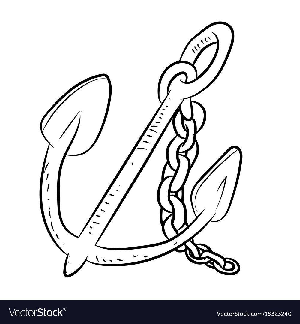 Якорь раскраска