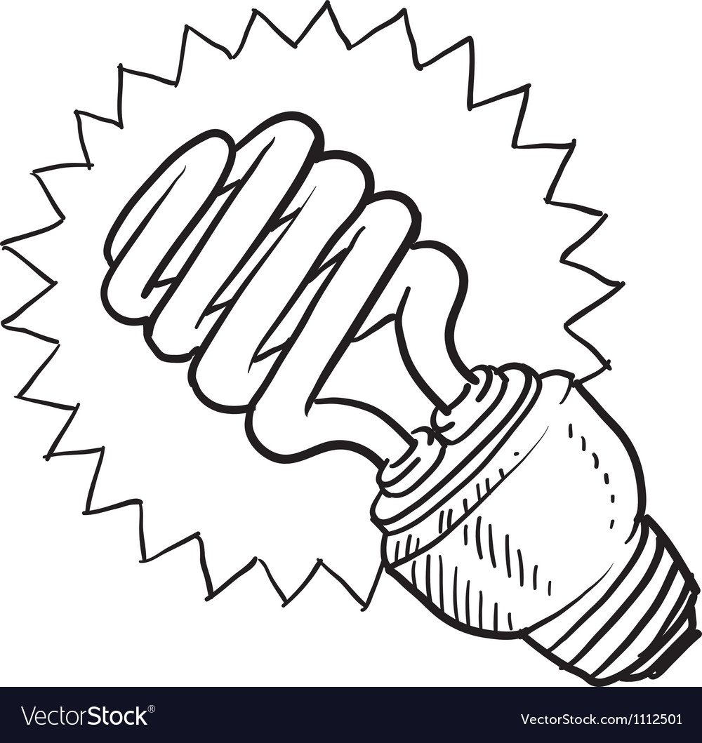 Энергосберегающая лампа раскраска