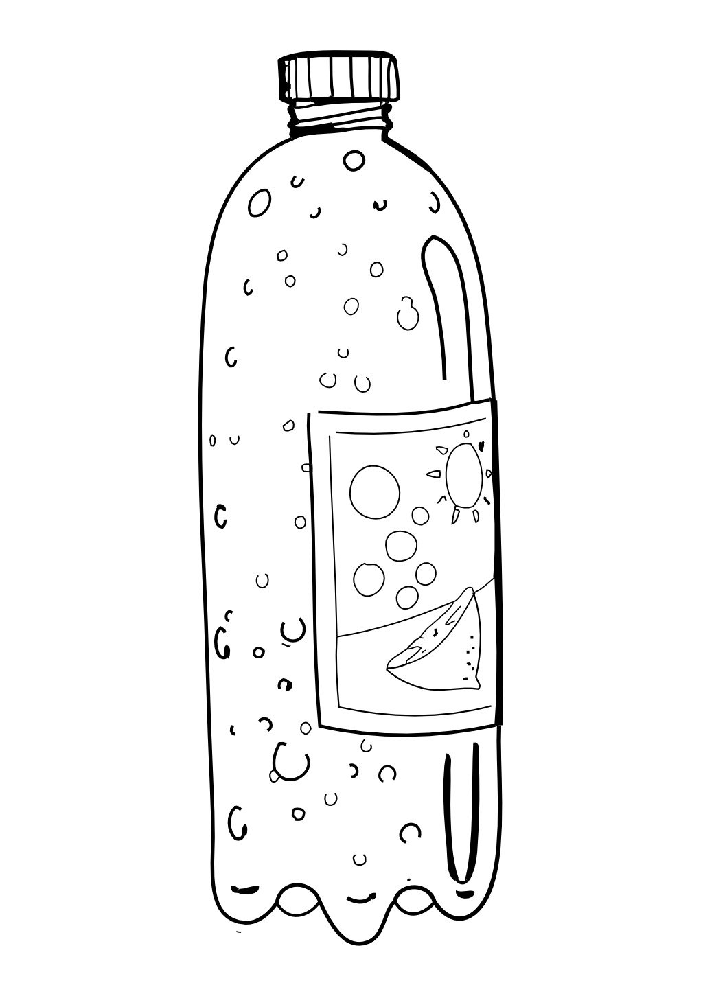 Бутылка раскраска для детей