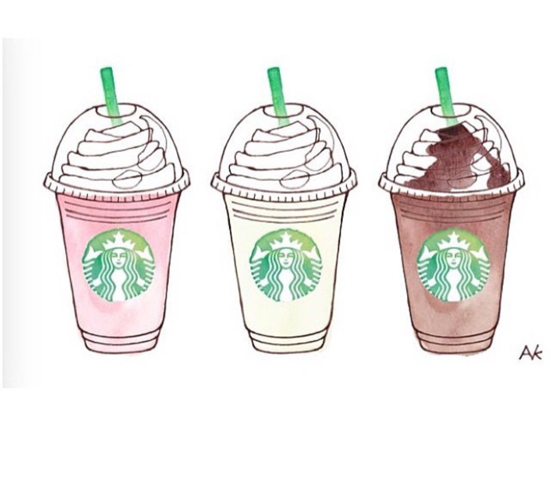 Фраппучино Старбакс рисунок