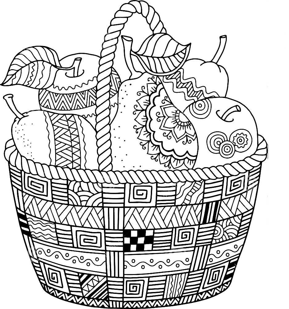 Корзиной с фр раскраска