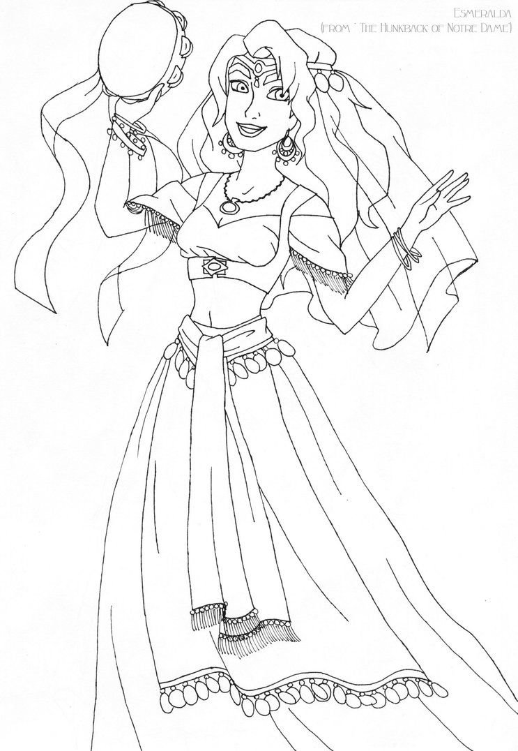 Раскраска Восточная красавица