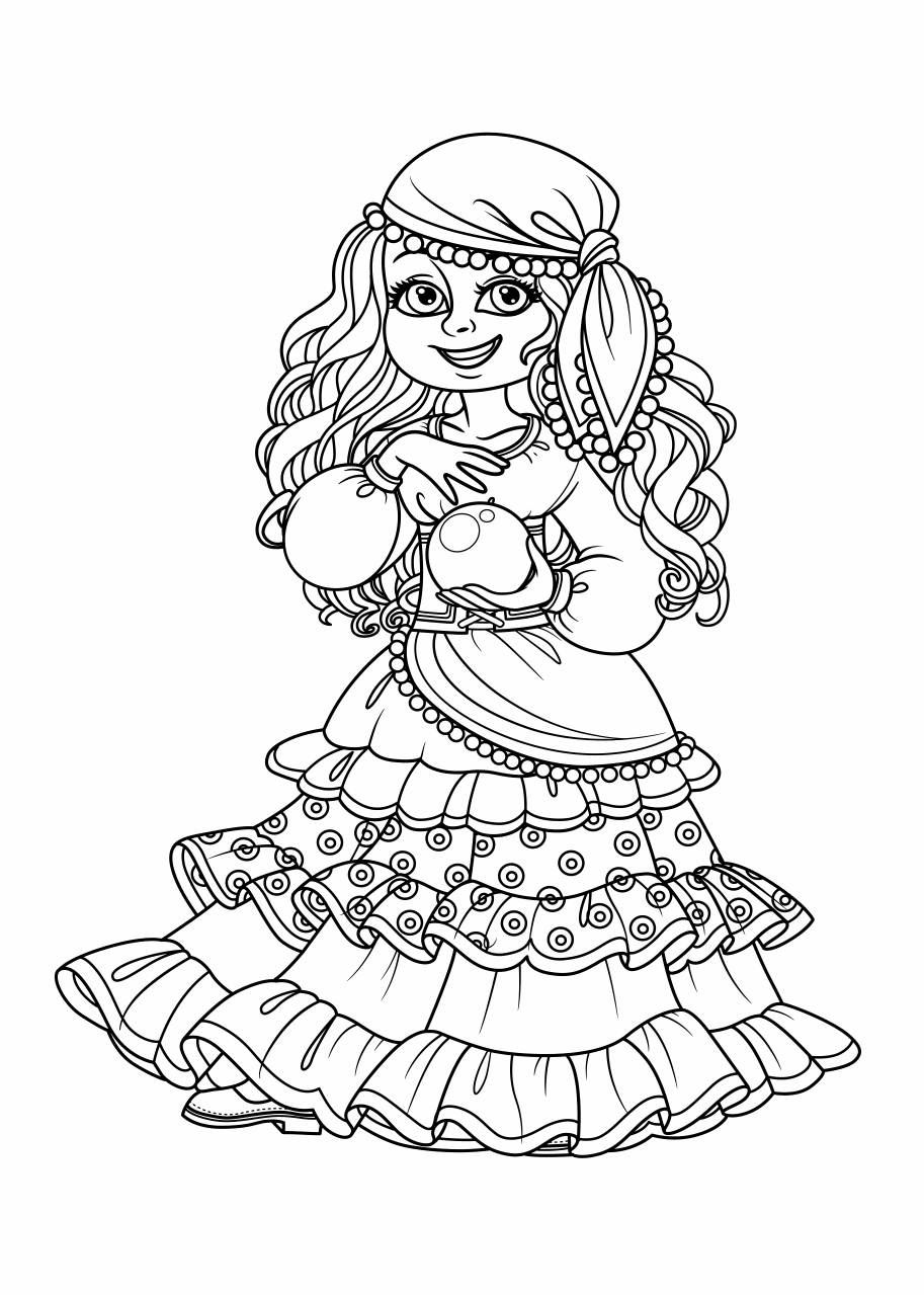 Раскраска цыгане