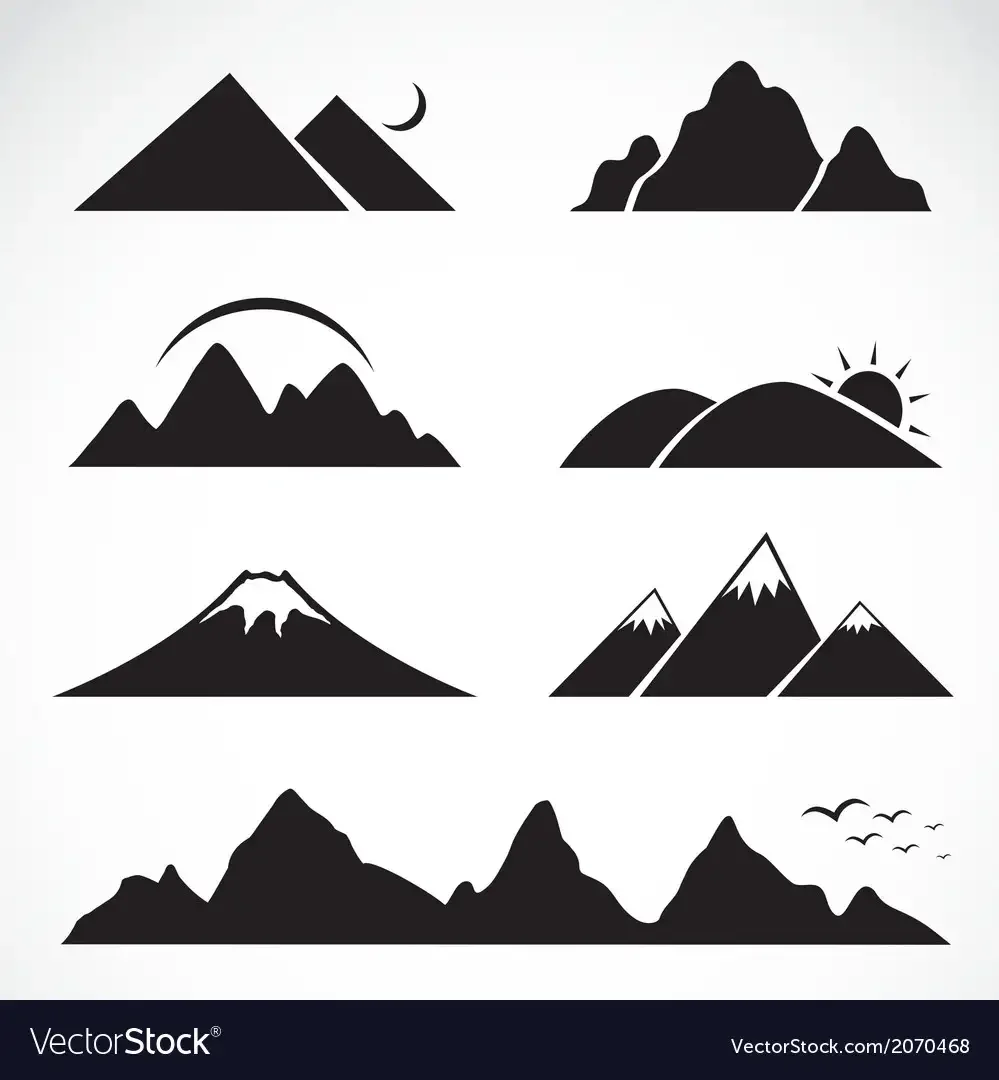 Схематическое изображение гор