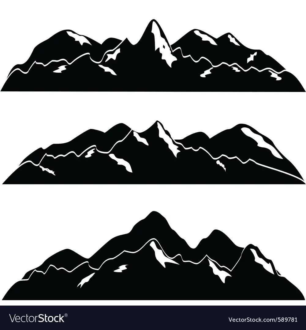 Горный хребет вектор