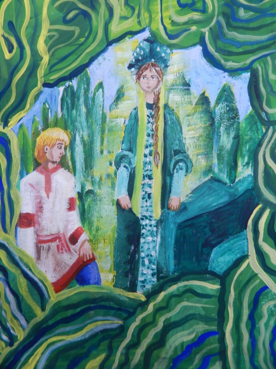 Таюткино зеркальце Бажов Палех