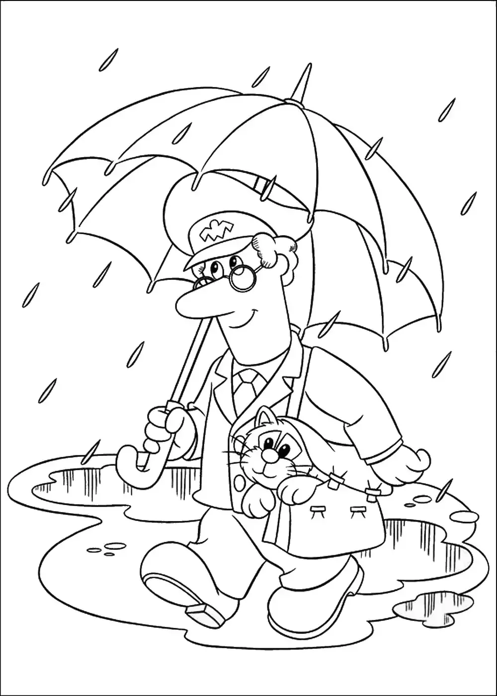 Раскраска почтальон