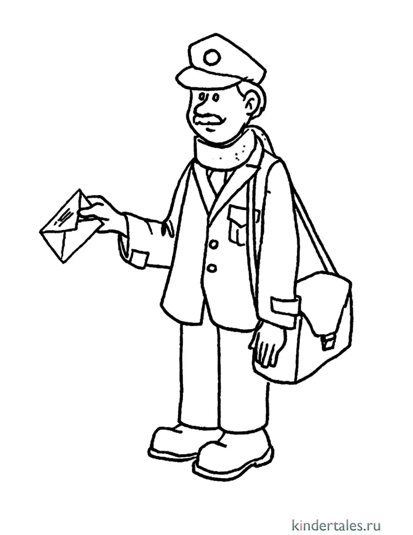 Раскраски на тему почта