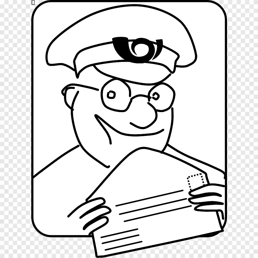 Машина почта раскраска