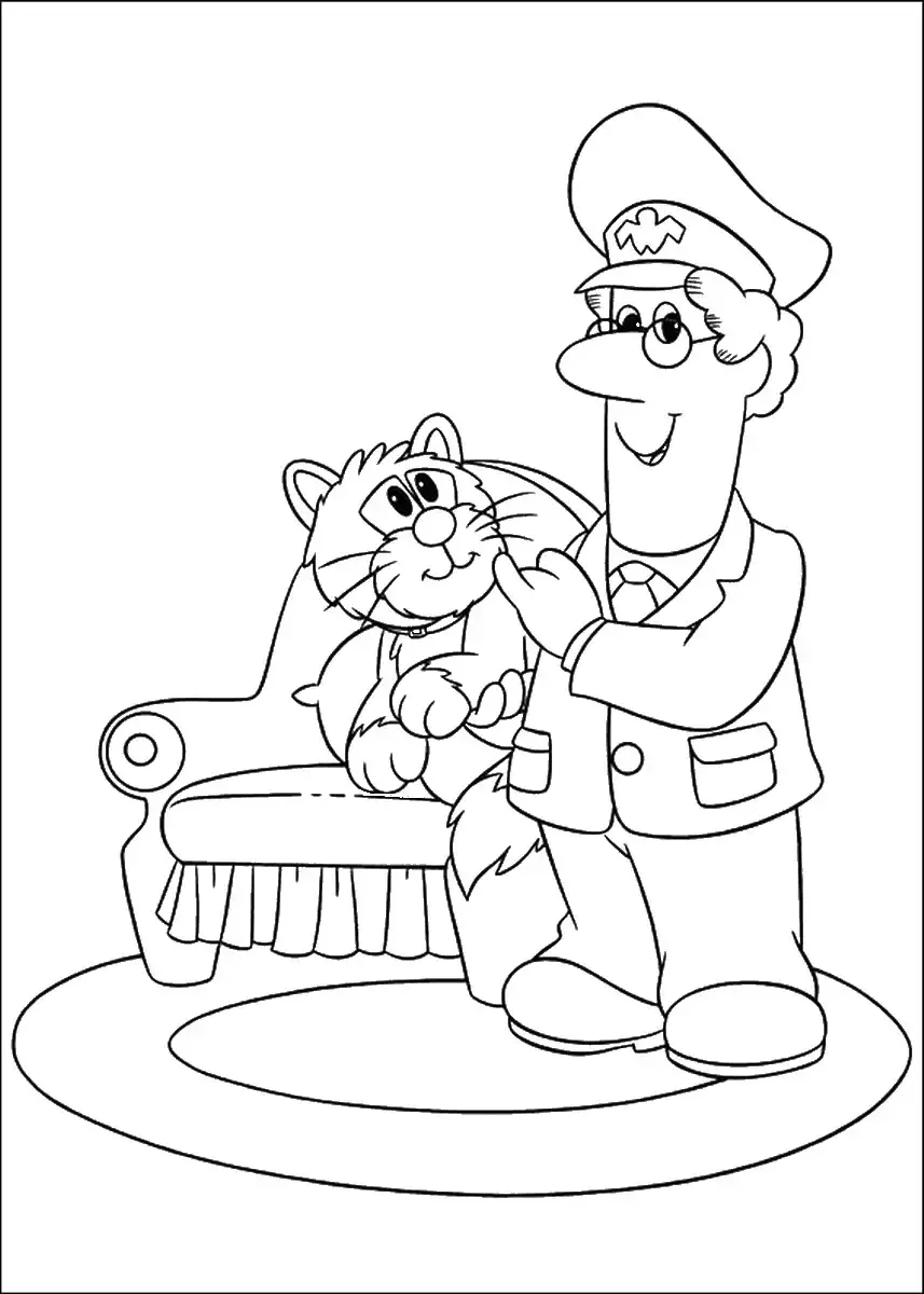 Почтовая машина раскраска для детей