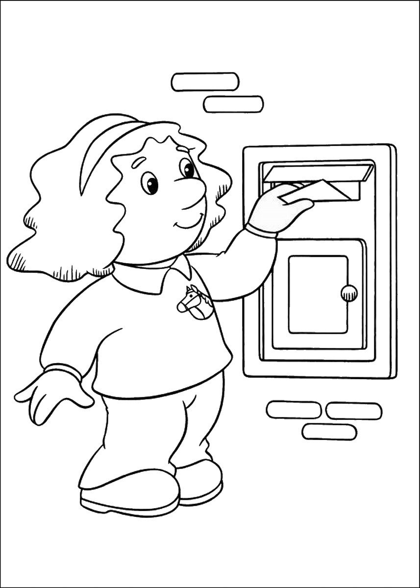 Раскраски про почту