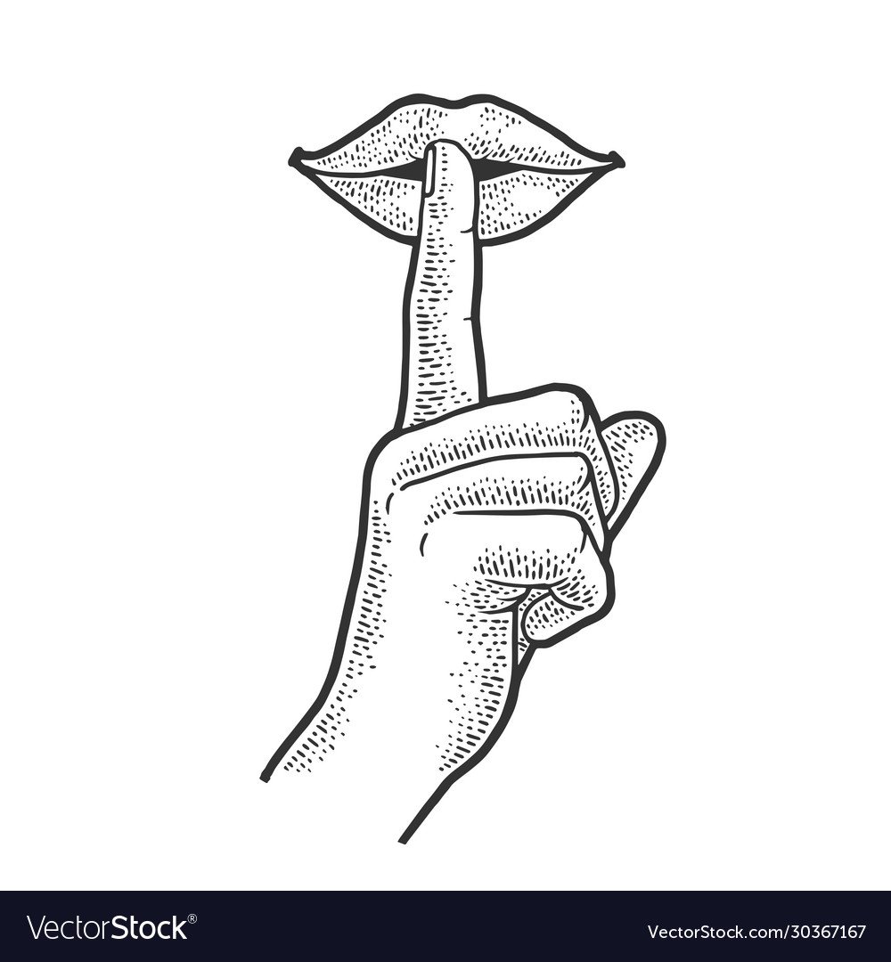 Жест тишины рисунок