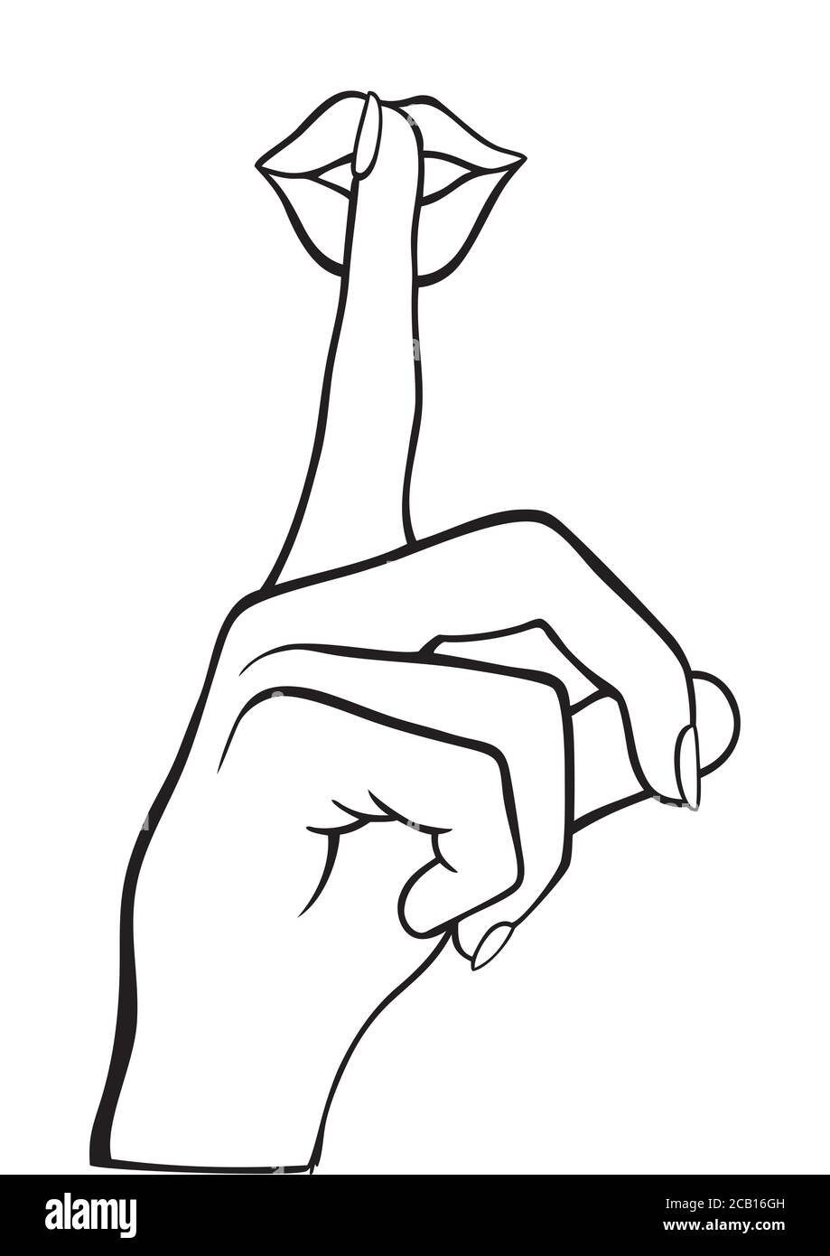 Жест рукой тише