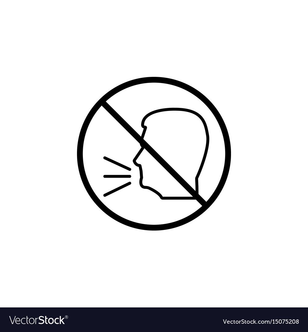 Соблюдайте тишину вектор