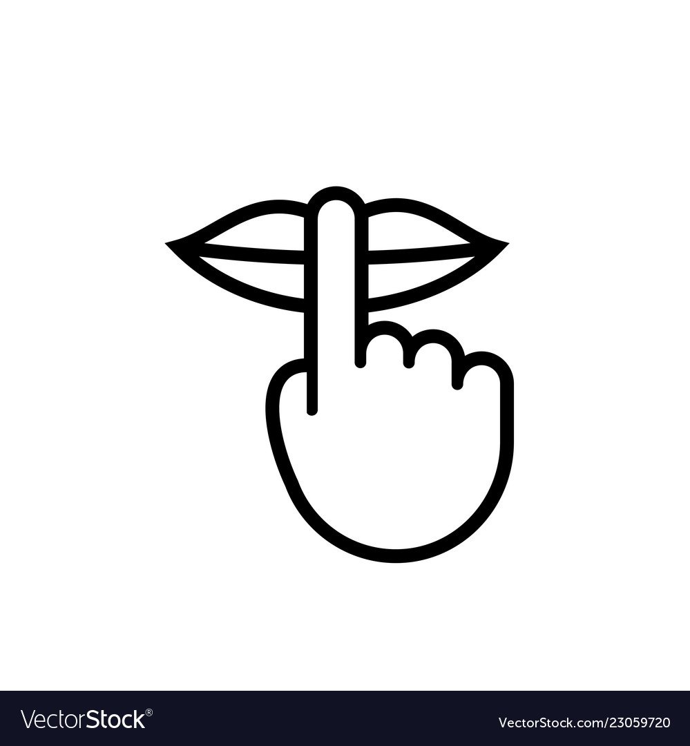 Пальцами знак тише