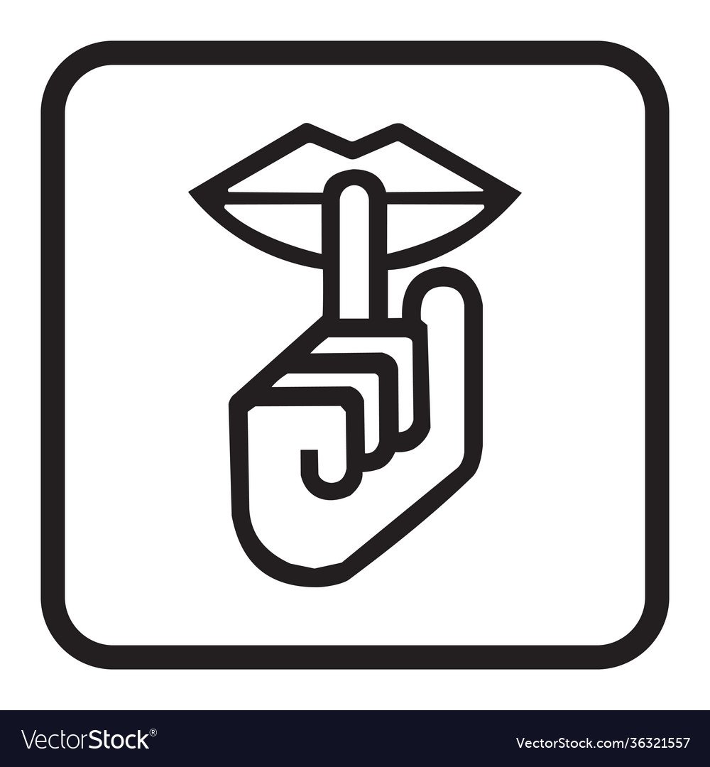 Иконка соблюдайте тишину