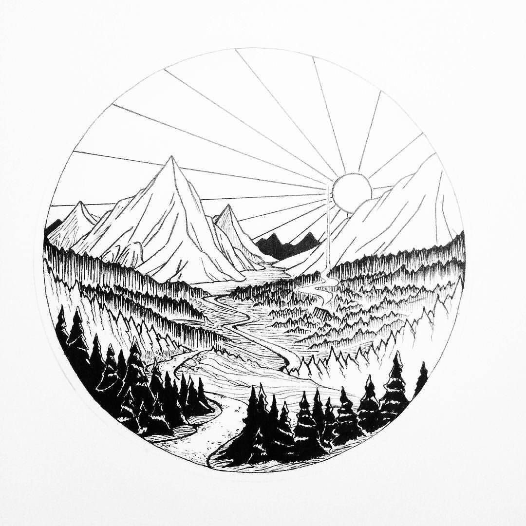 Красивые пейзажи в круге