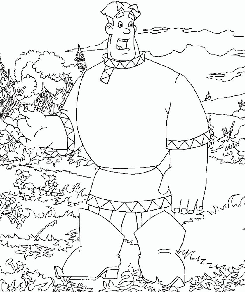 Иван Царевич и серый волк разукрашка