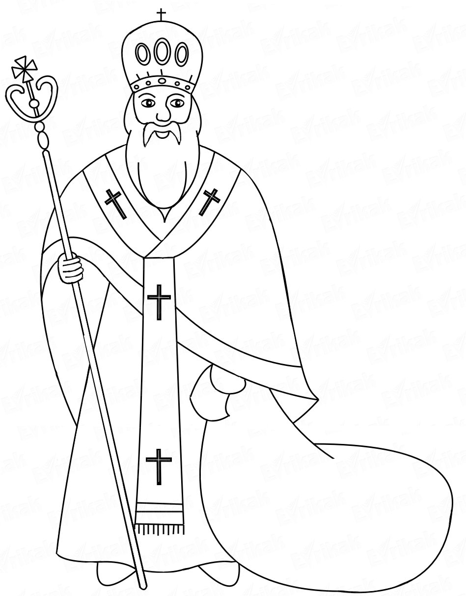 Раскраска три богатыря Илья Муромец