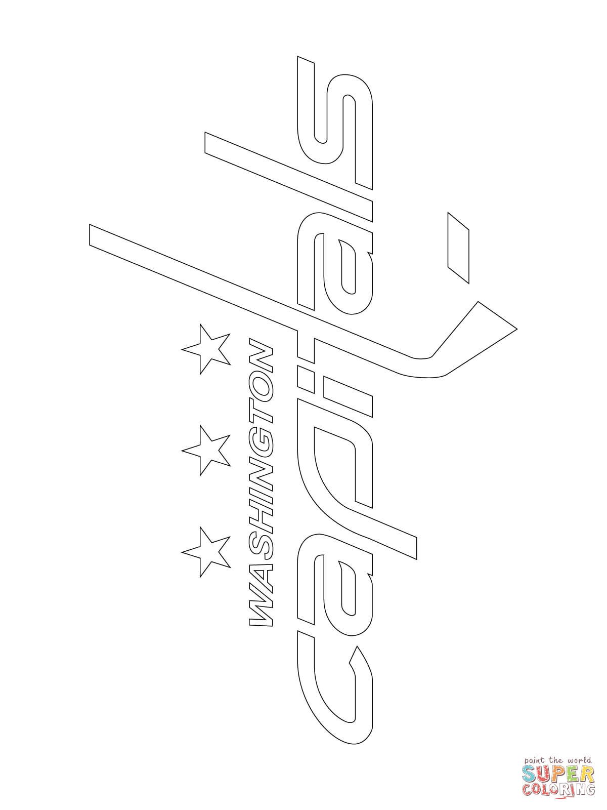 Раскраски для мальчиков хоккей Вашингтон Кэпиталз