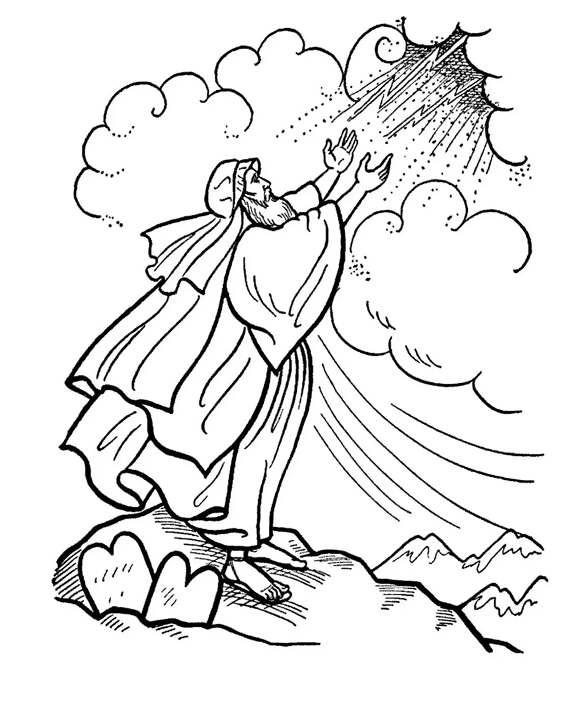 Скрижали Моисея на горе Синай для детей