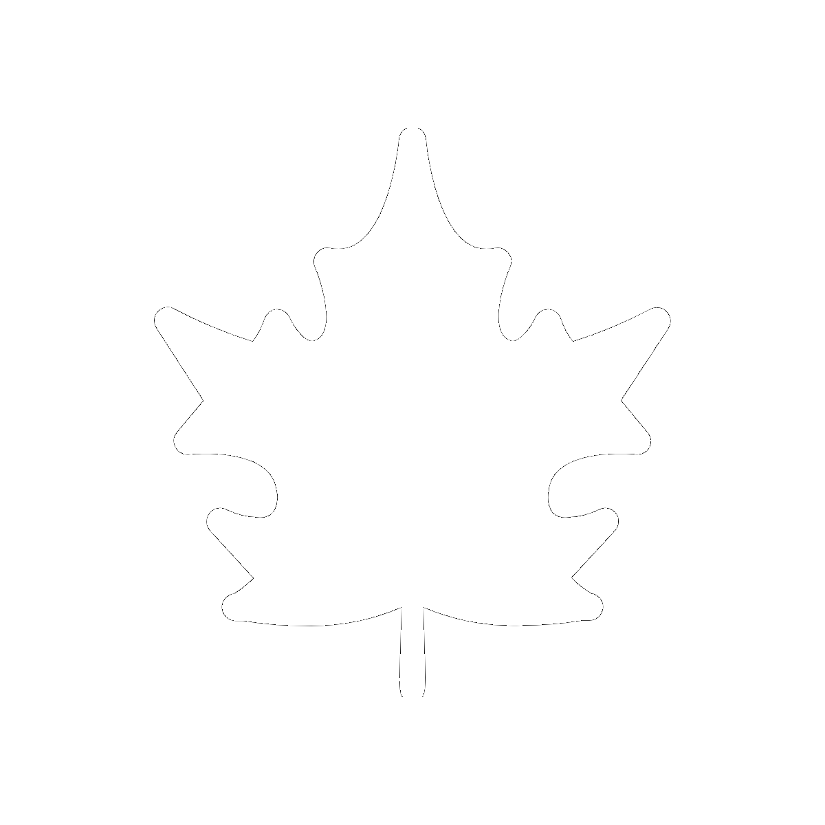 Лист клена раскраска