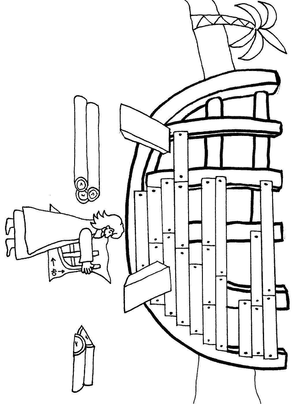 Раскраска Ноев Ковчег для детей 3 лет