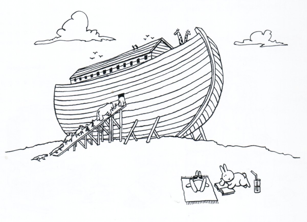 Ковчег раскраска для детей