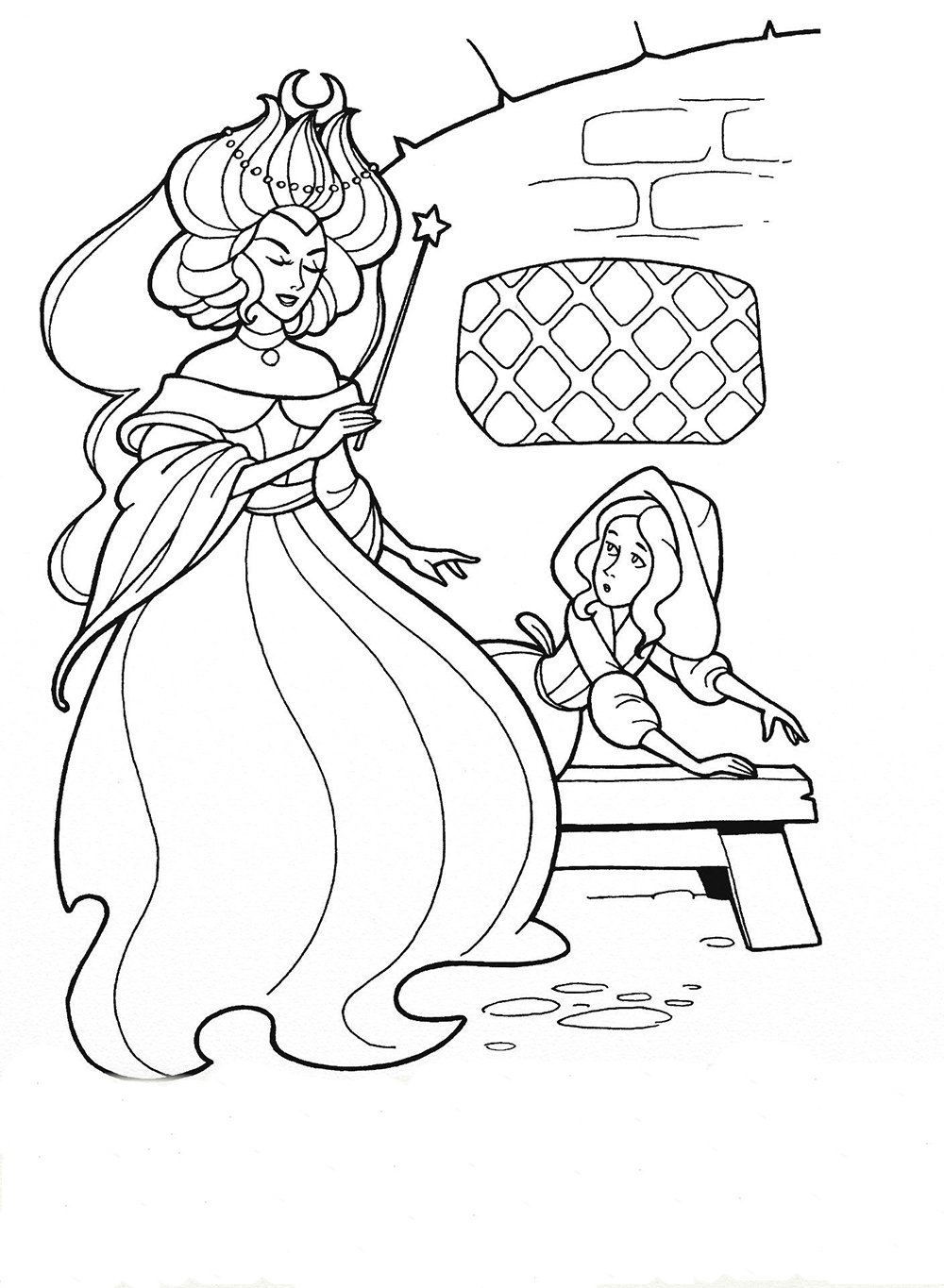 Раскраска Аврора принцесса и принц Филипп