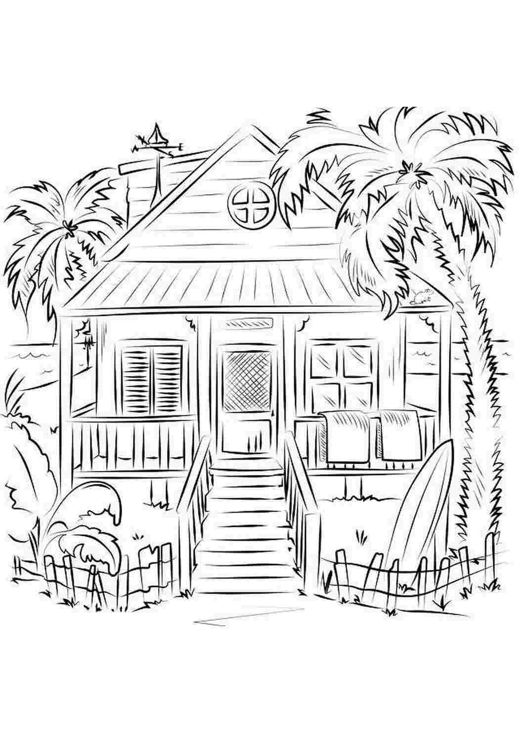 Вилла раскраска