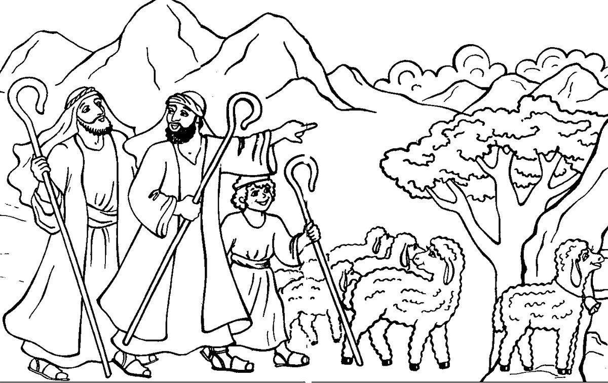 Библейские барашки раскраски