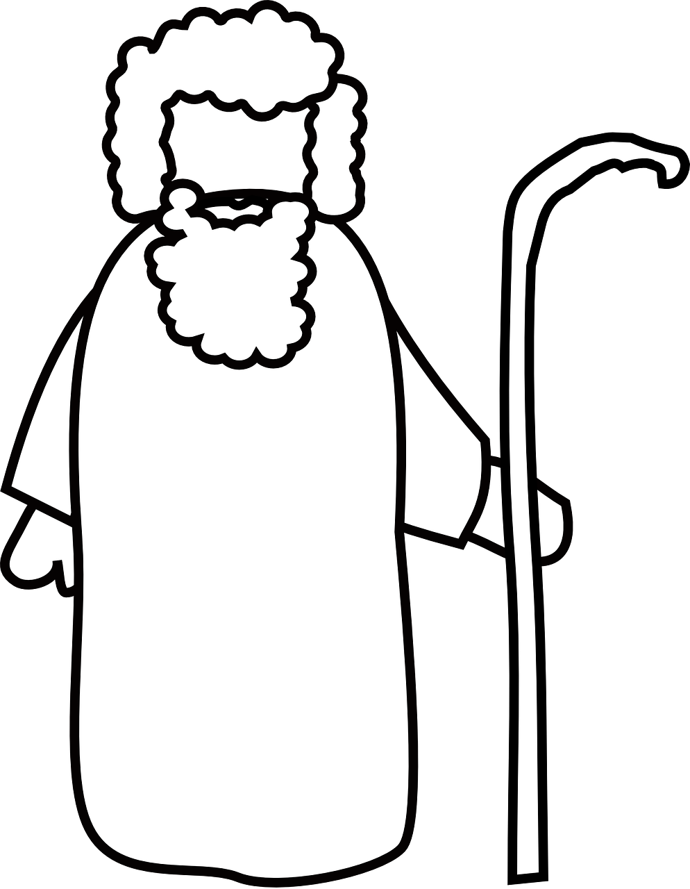 Пастух со стадом раскраска