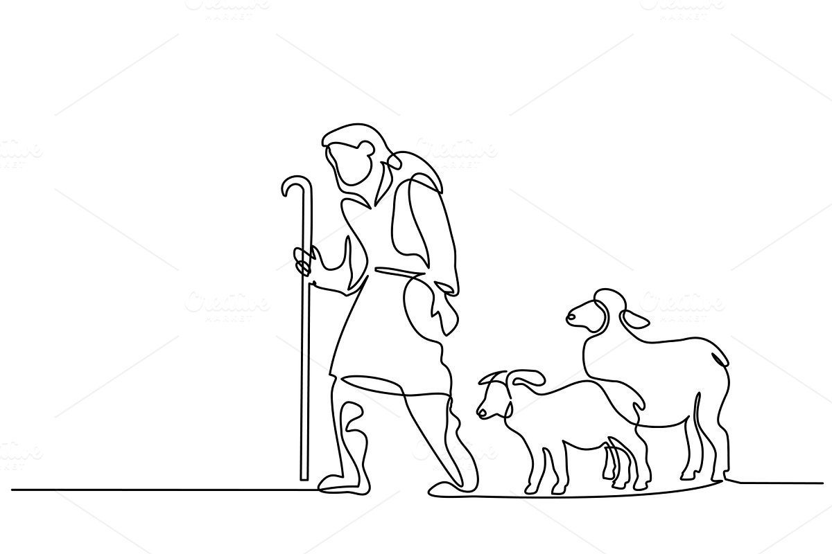 Притча о потерянной овце рисунок