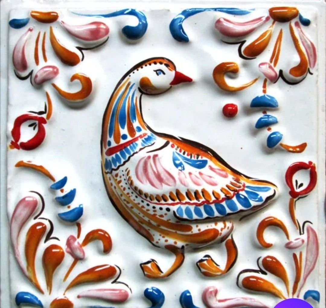 Майолика изразцы птица Феникс