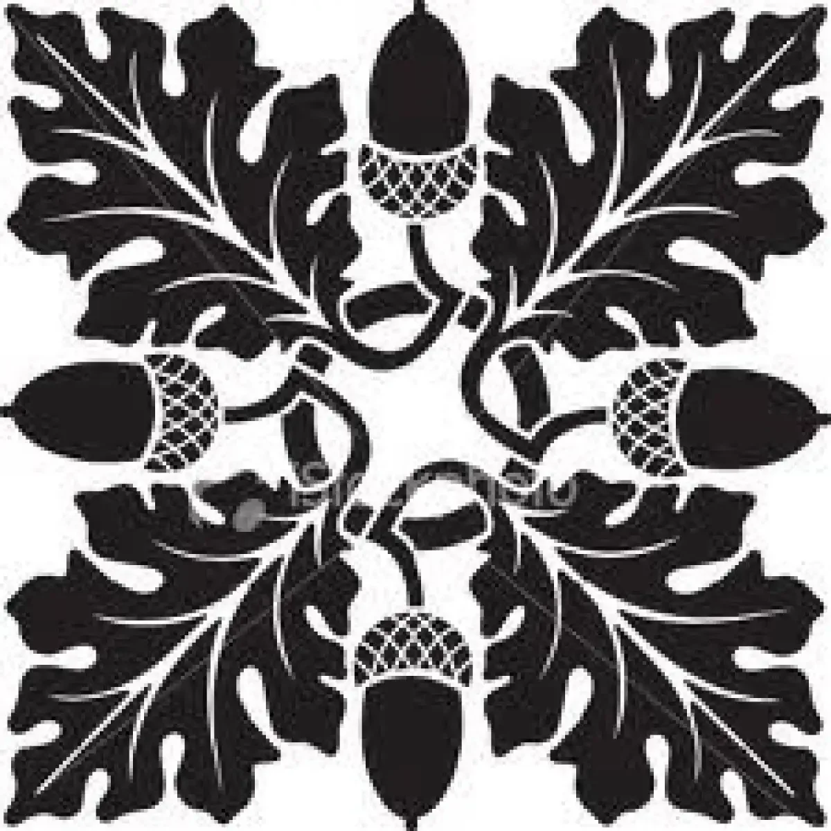 Стилизованный лист дуба