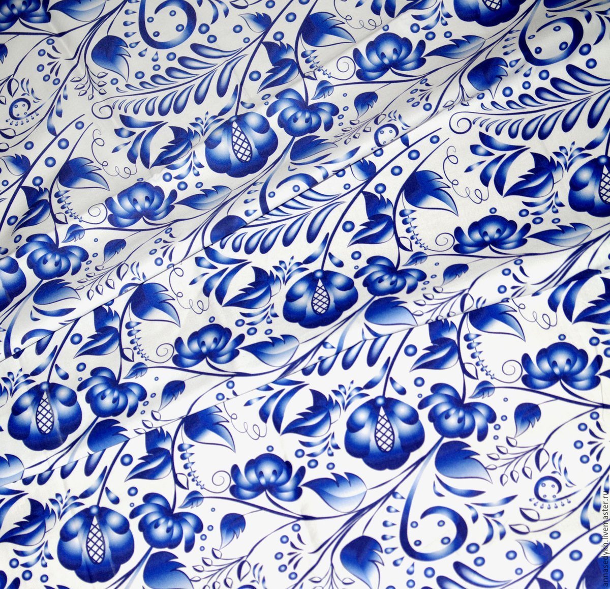 Орнаментная роспись Гжель