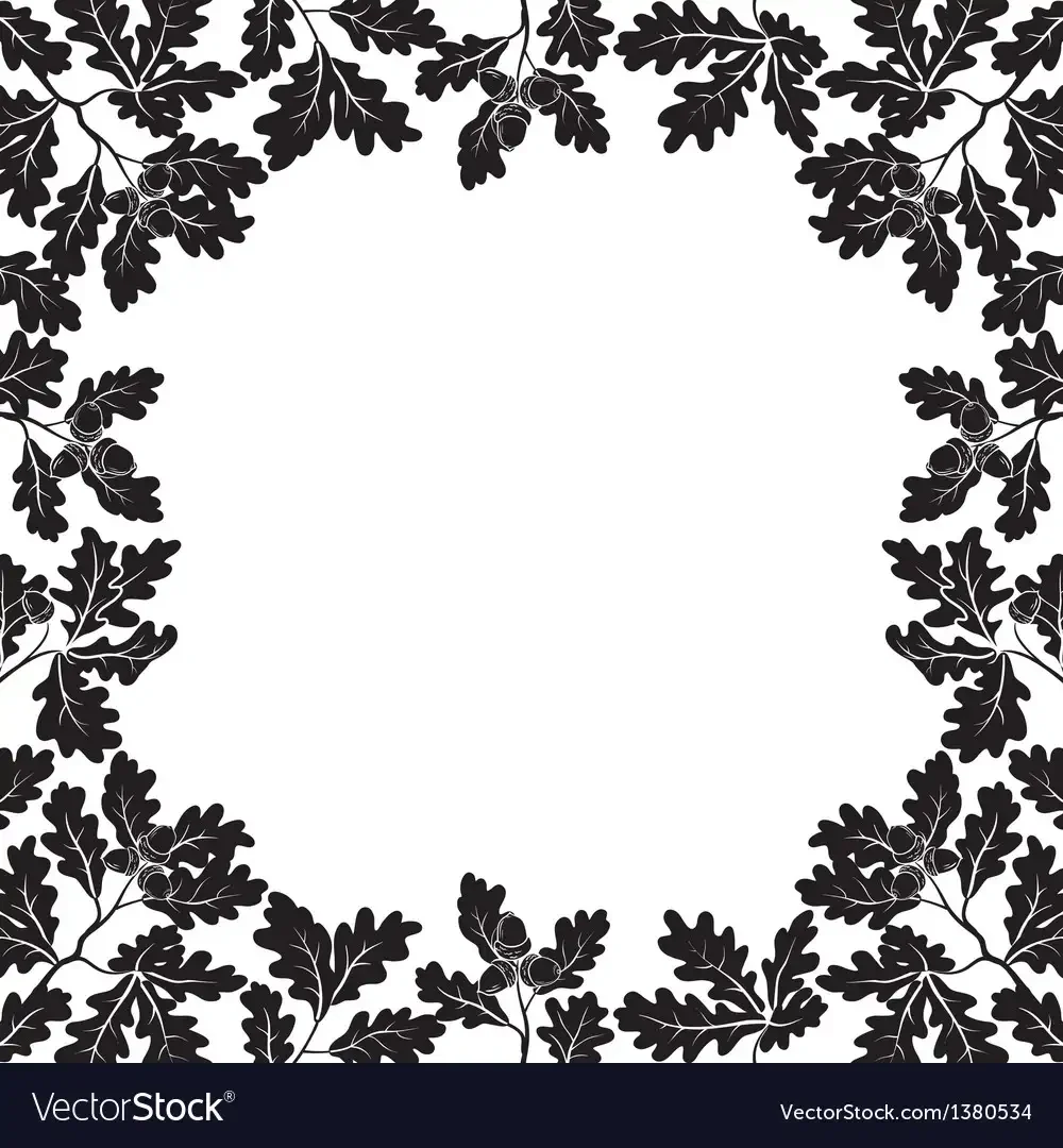 Ветка дуба узор