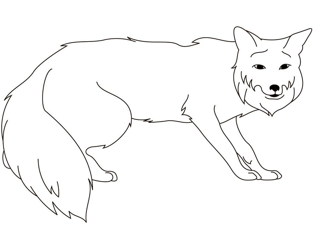 Песец силуэт