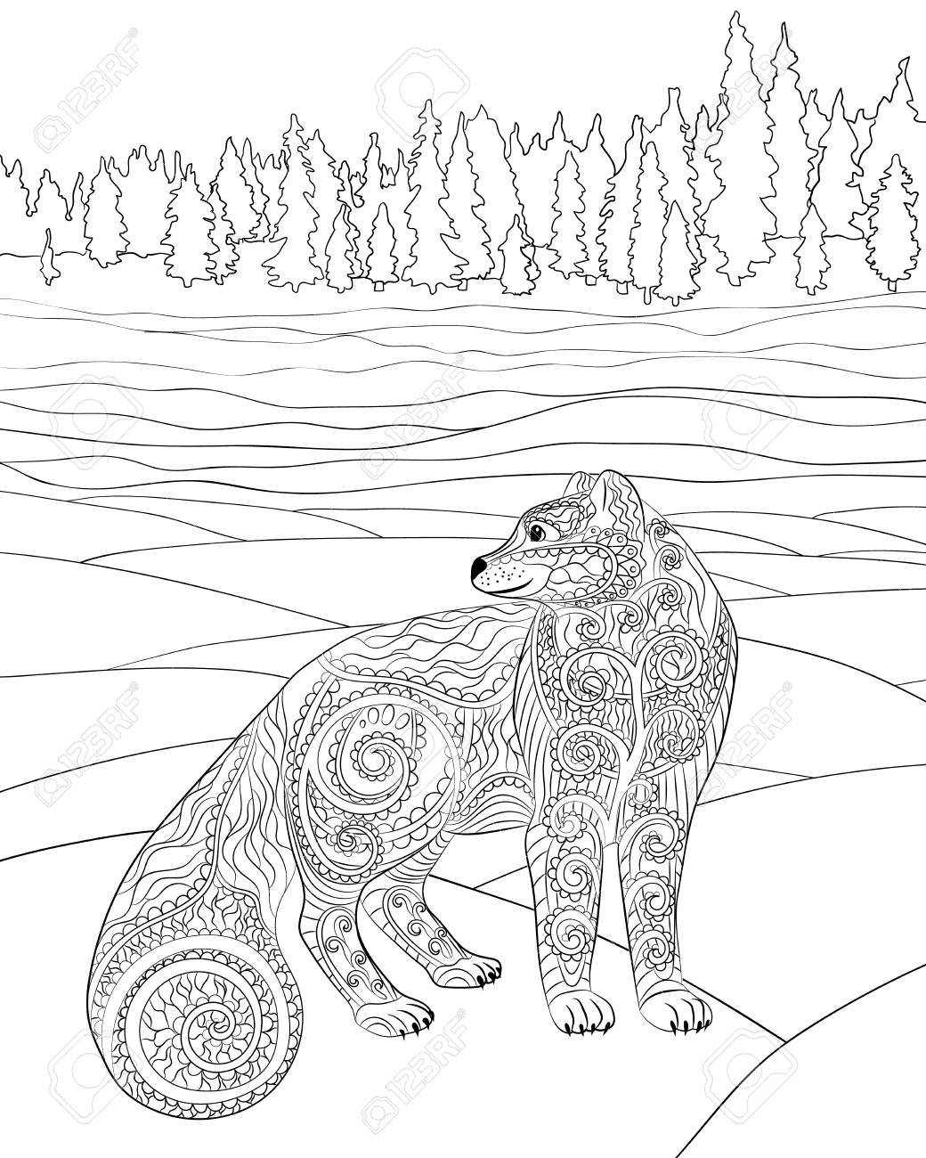 Песец вектор