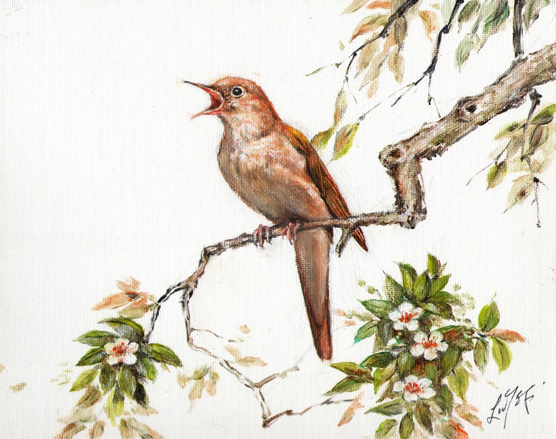 Соловей картина русского художника