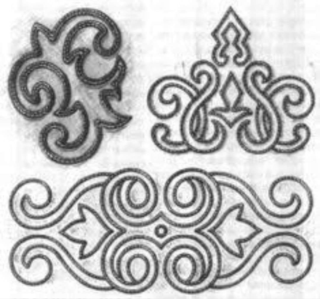 Осетинский орнамент золотное шитье