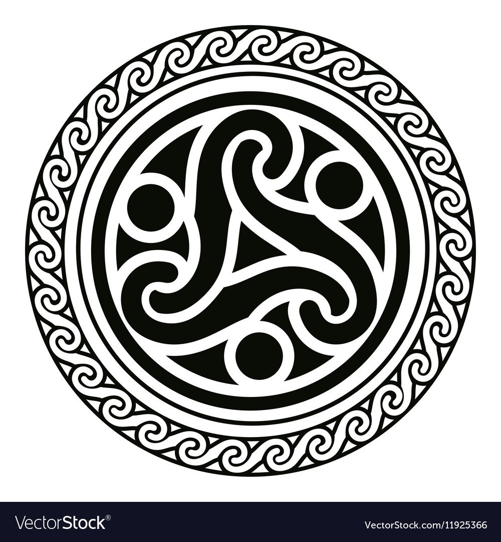 Осетинский орнамент в круге