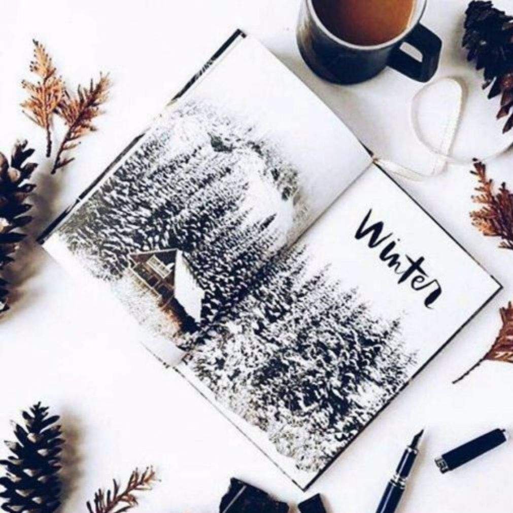 Зимнее окно акварель